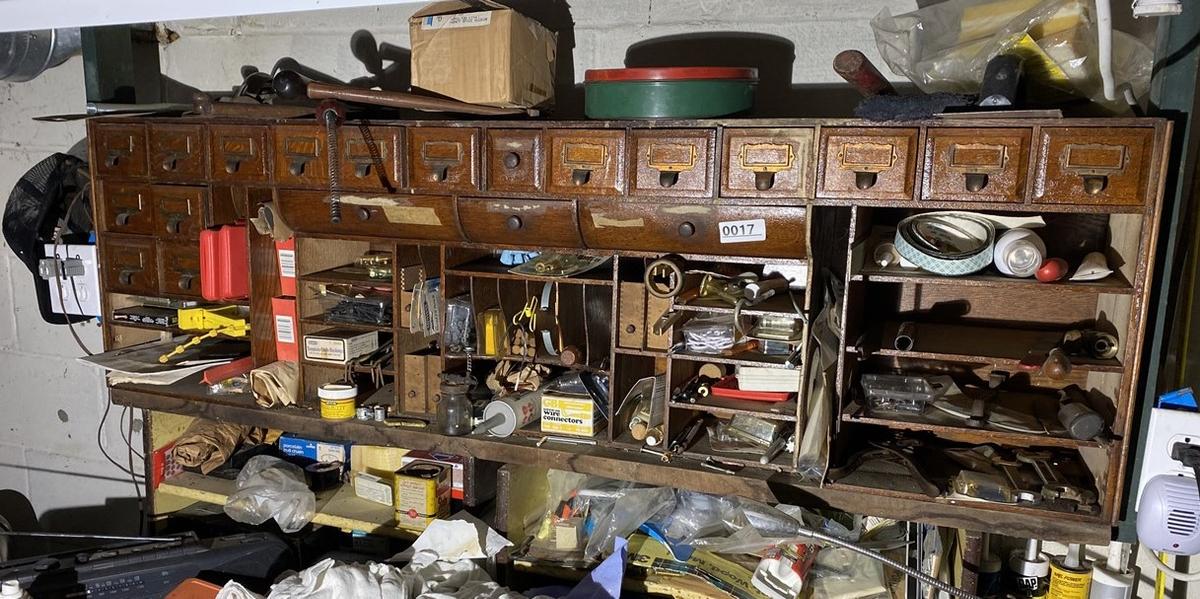 Unusual Oak office or library sorter cabinet c. 1900