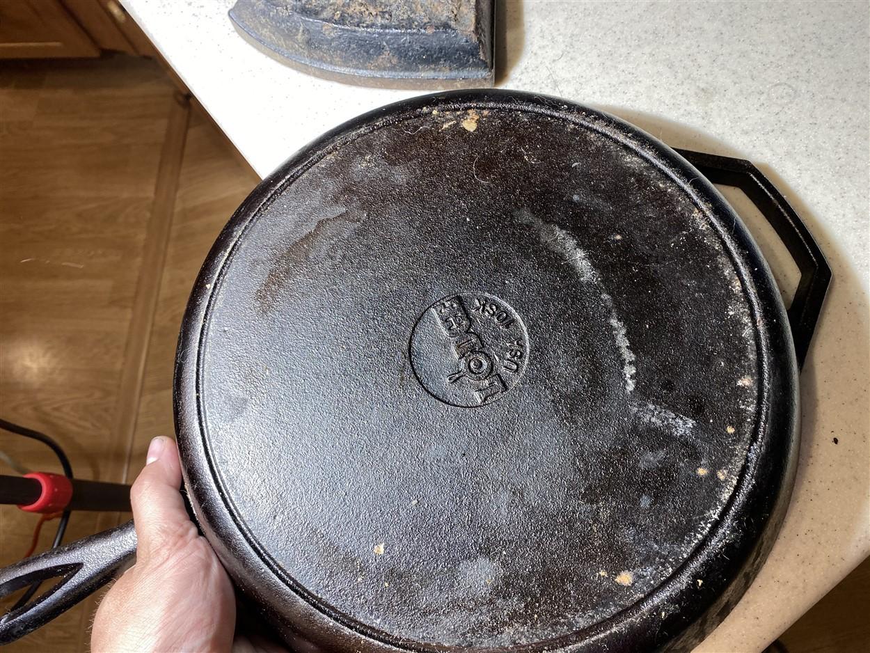 Cast iron pan, kettle, sad iron lot