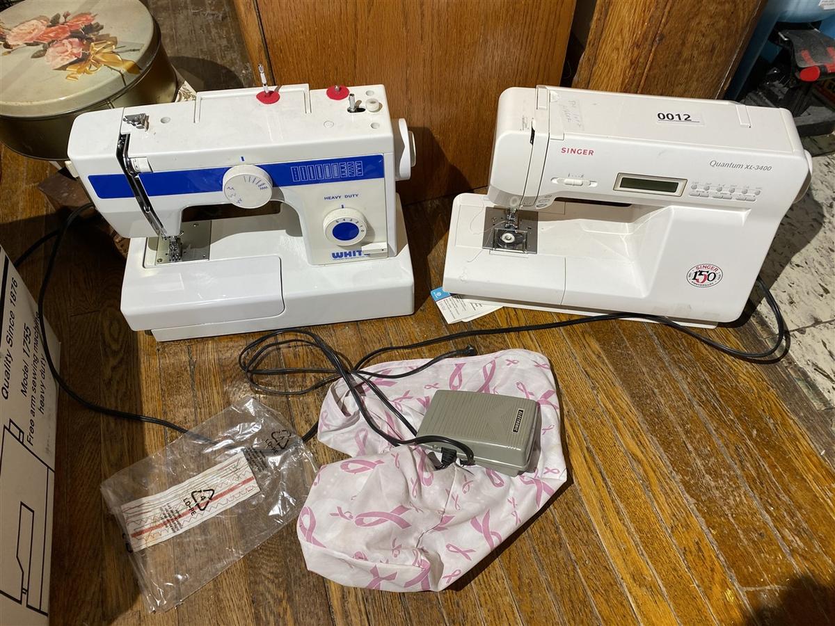 2 Newer Sewing Machines - Singer and White