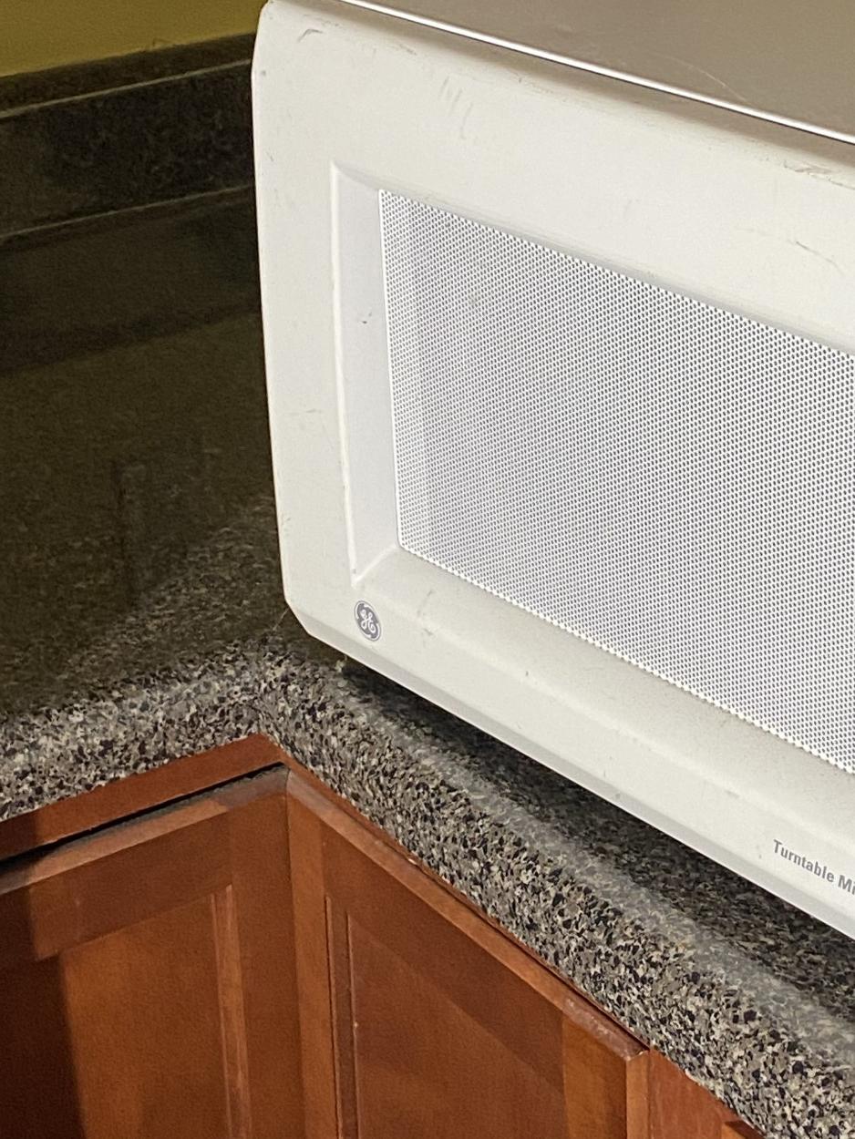 GE Microwave in Kitchen