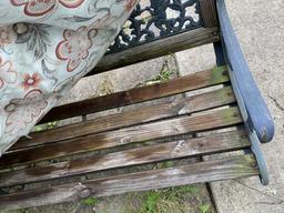 Metal and wood bench