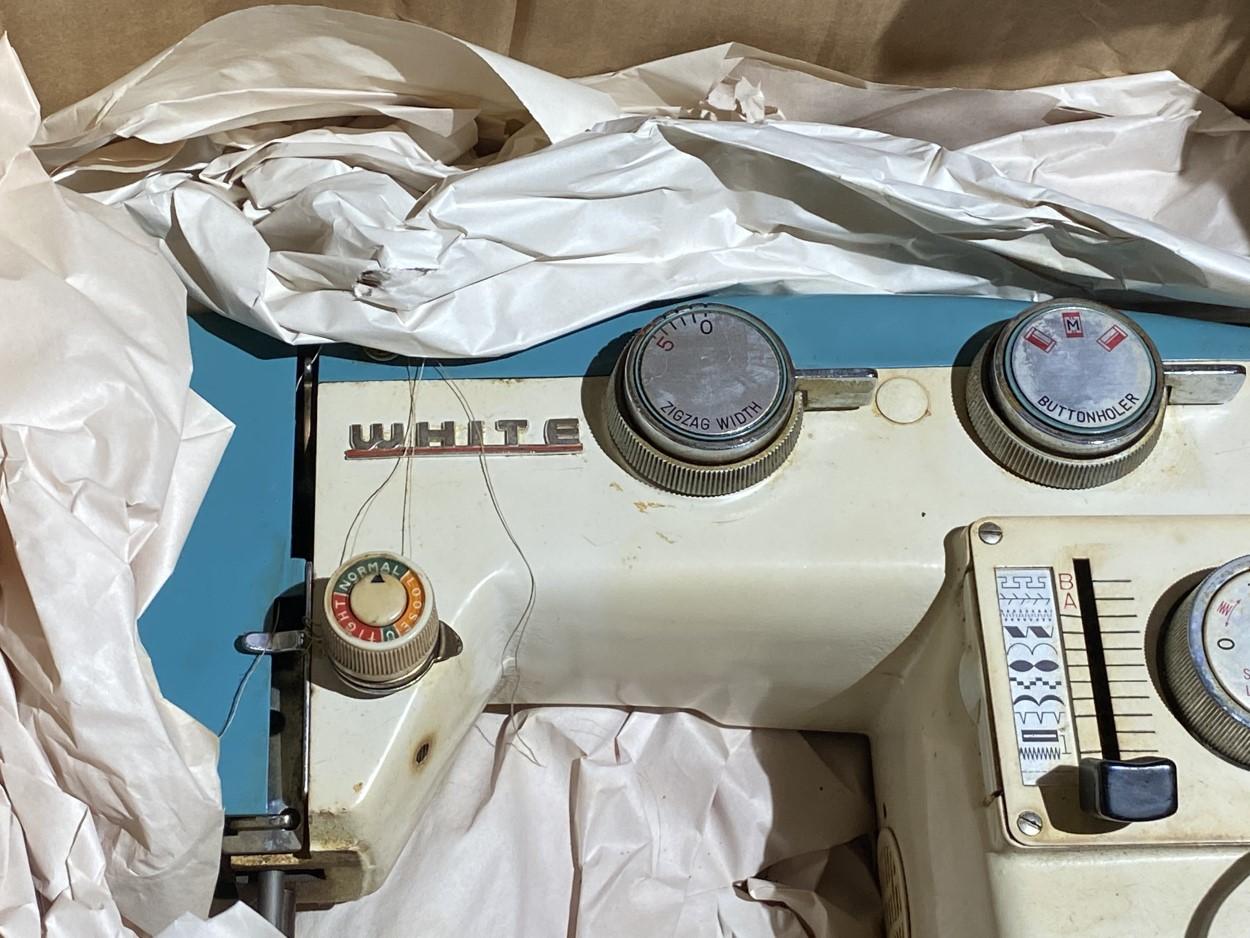 Vintage White Sewing Machine