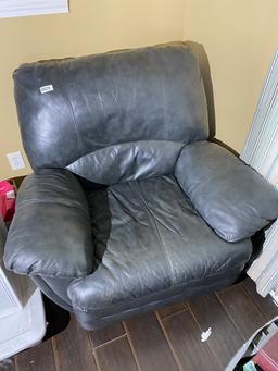 Vintage large sized leather chair