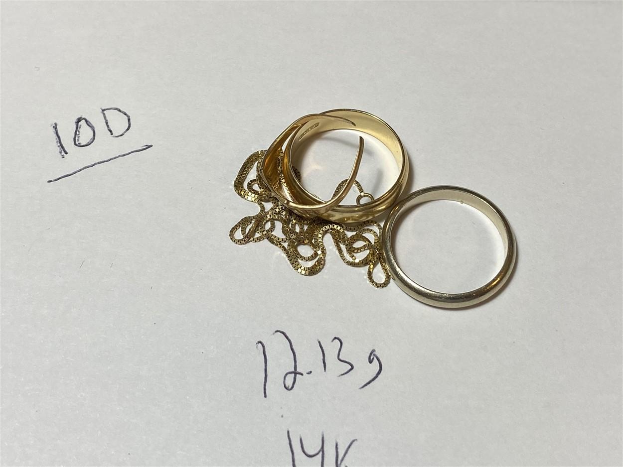 12.13 grams 14k gold and 8.08 grams 10k gold lot