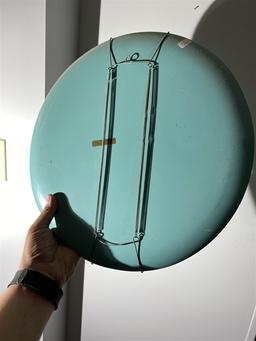 1950s Painted Metal Mid Century Modern Plate PLUS