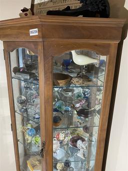 Vintage wooden Curio cabinet