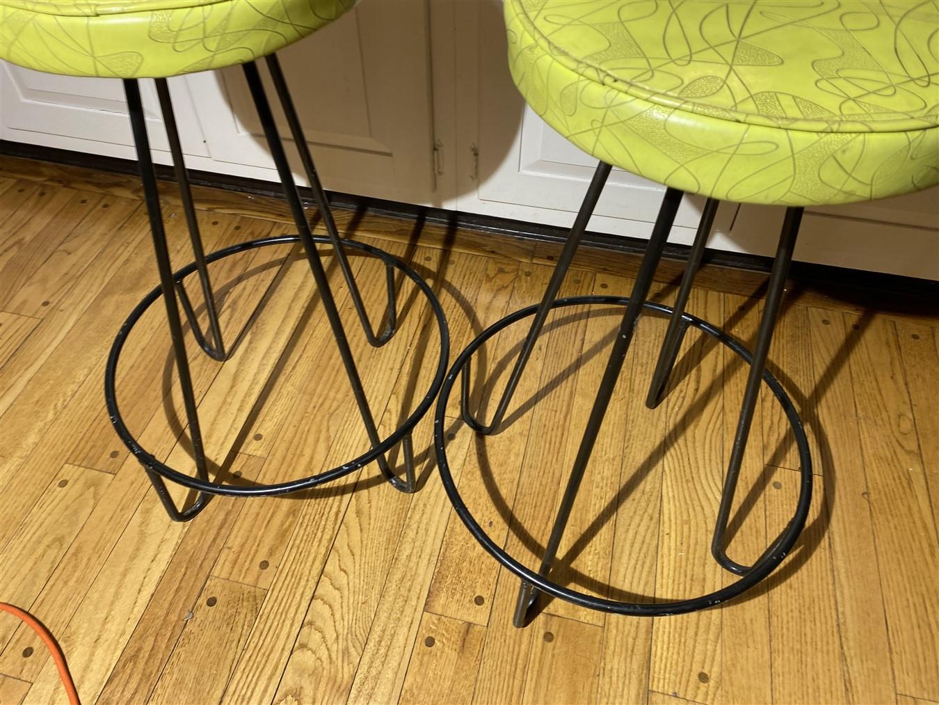 Pair of 1950s Mid Century Modern Stools