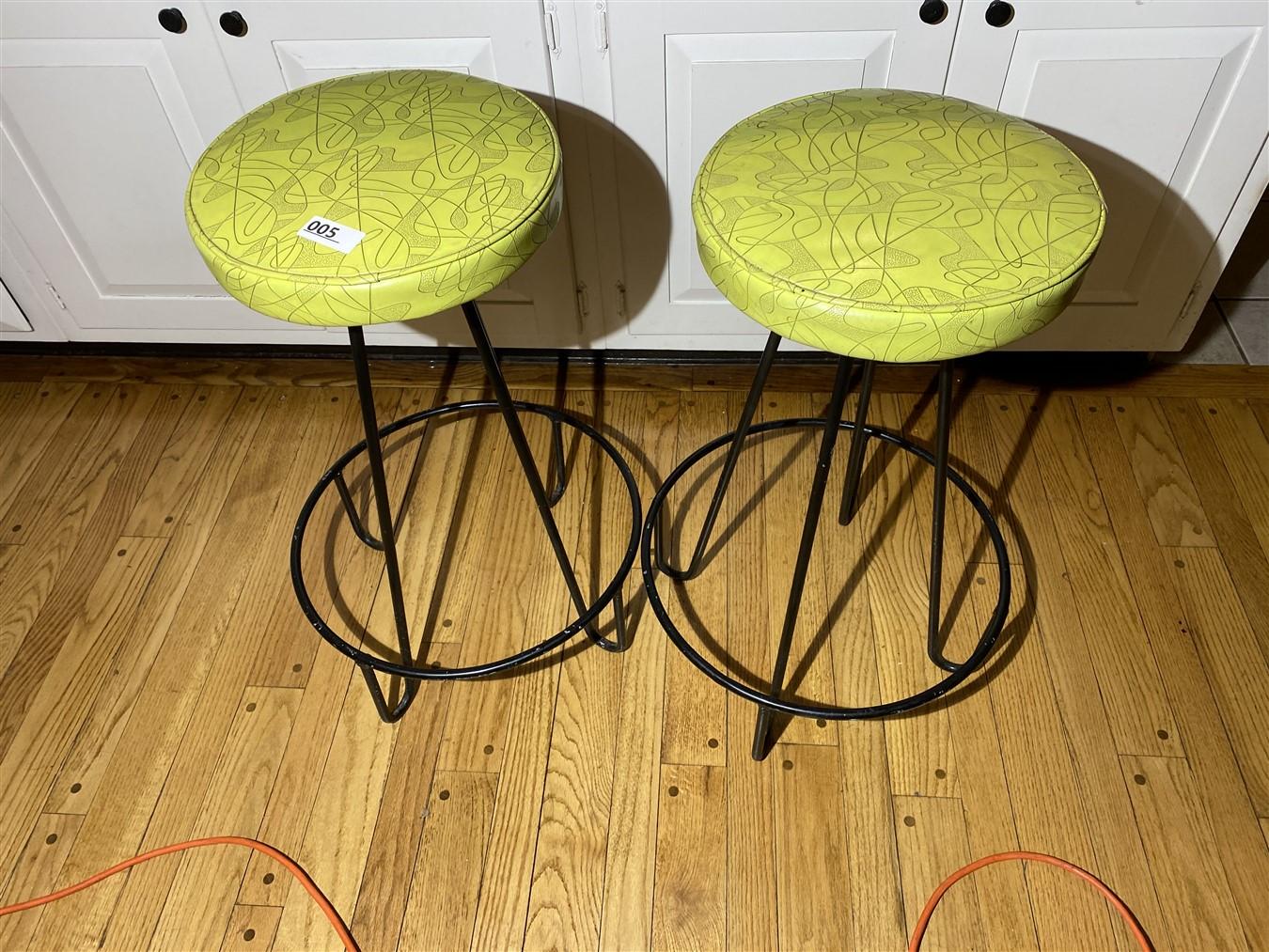 Pair of 1950s Mid Century Modern Stools