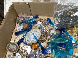 Large lot assorted vintage costume jewelry