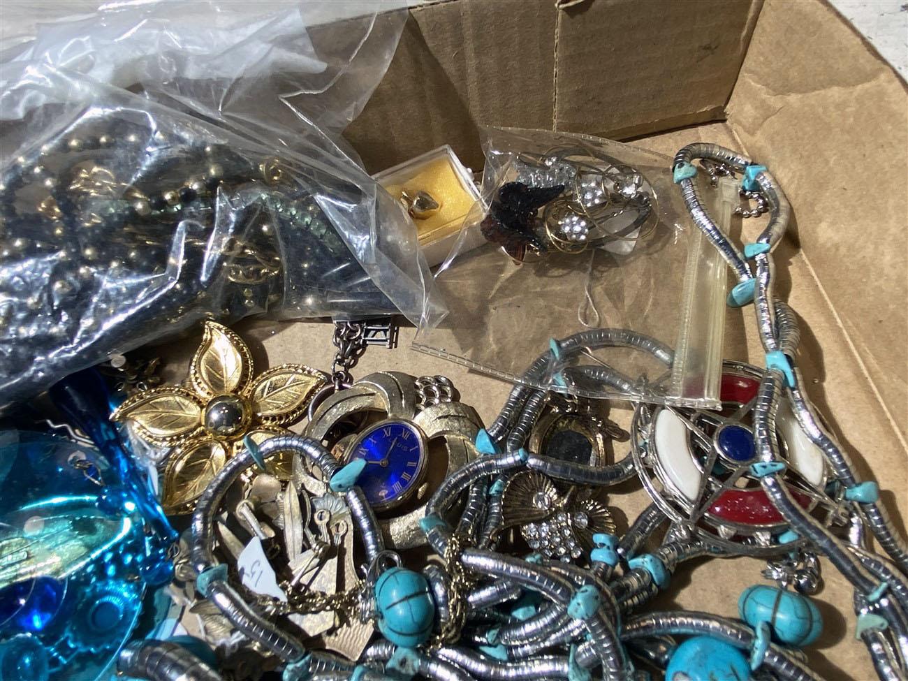 Large lot assorted vintage costume jewelry