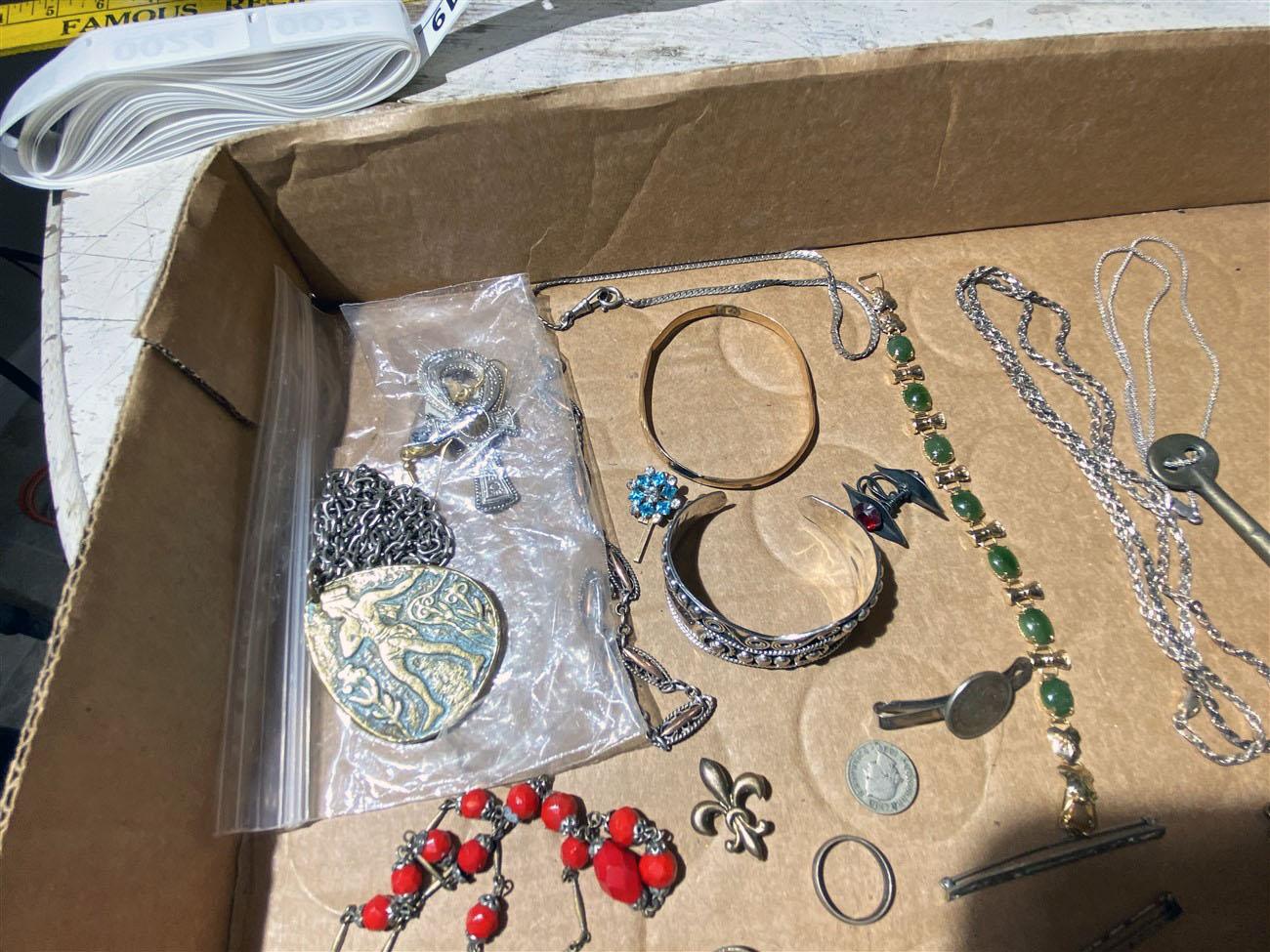 Lot of vintage jewelry including many pieces of sterling silver