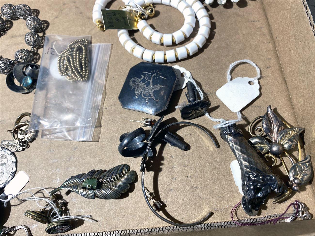 Lot of costume jewelry including sterling silver