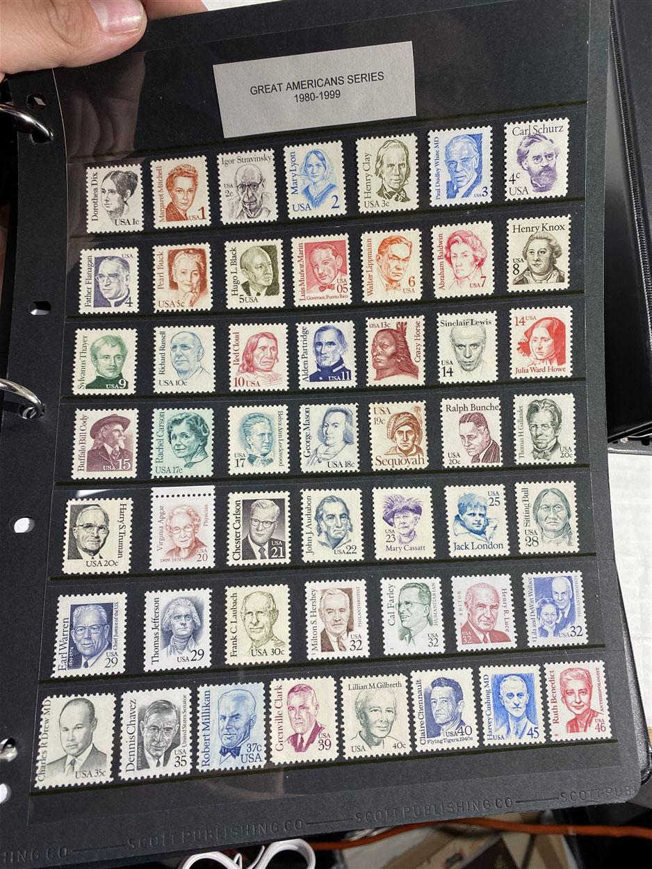 Large lot assorted unused stamps - US -1940-90