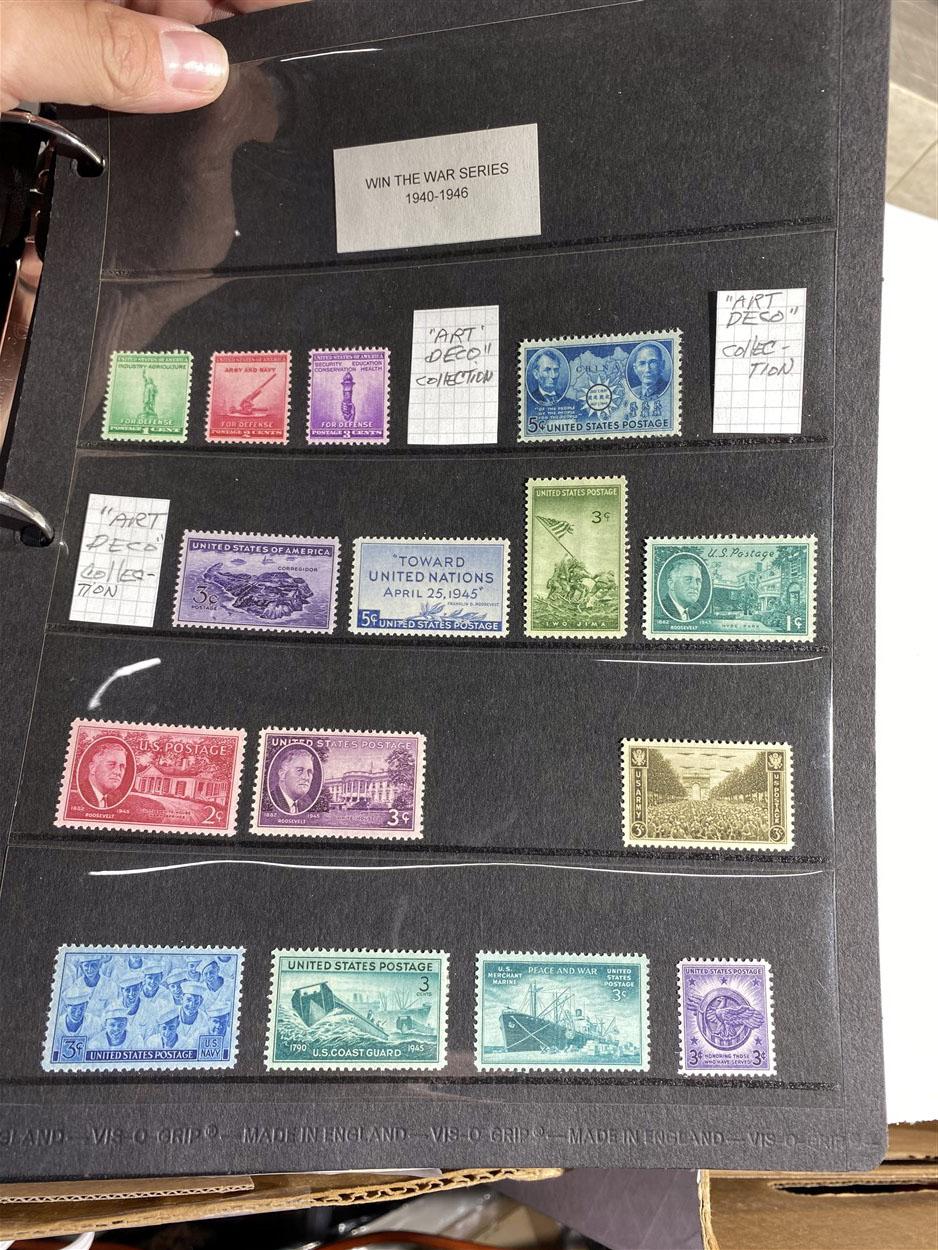 Large lot assorted unused stamps - US -1940-90