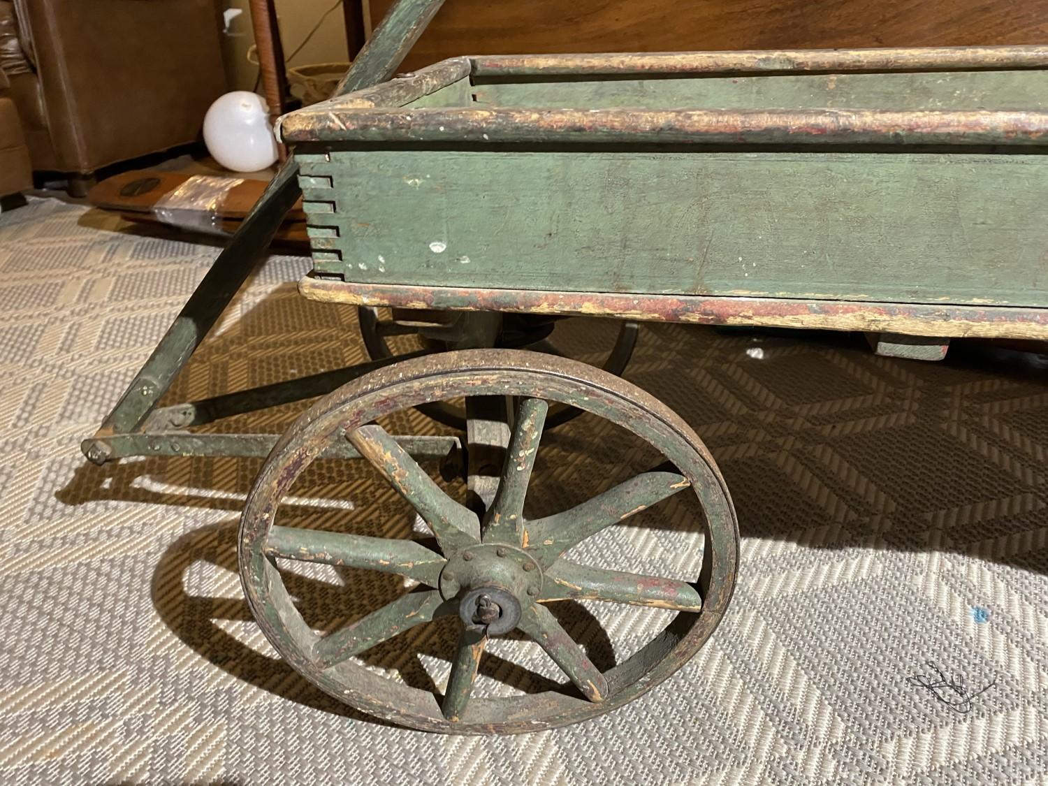 Rare 1800s Child's Wagon with original paint