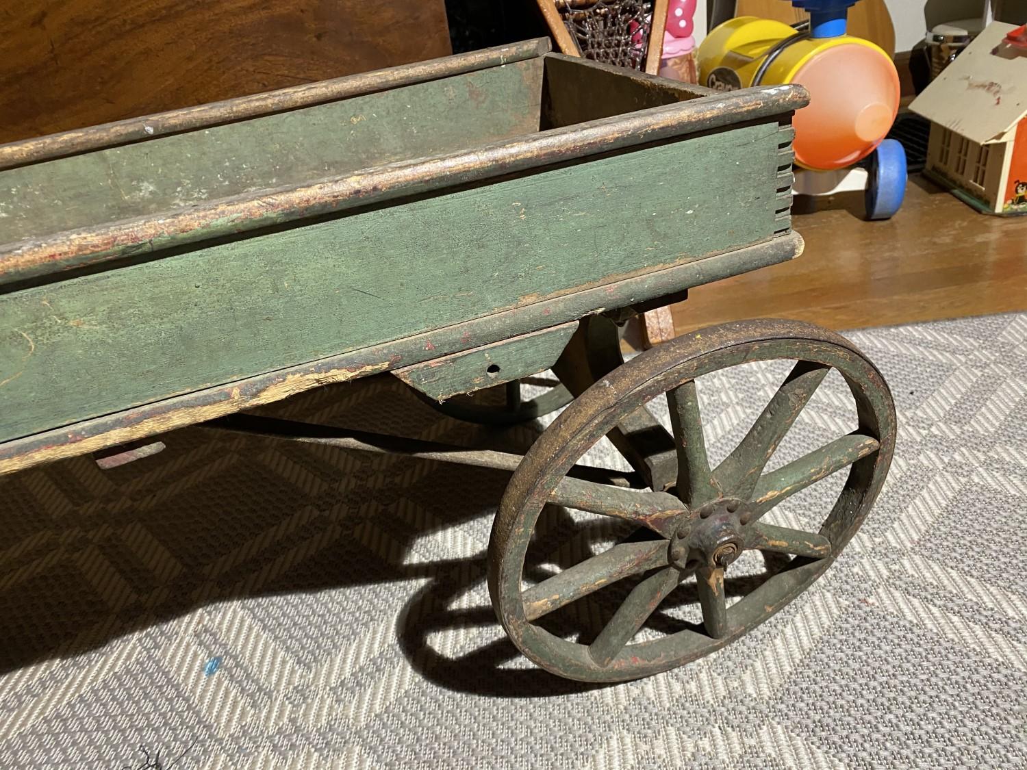 Rare 1800s Child's Wagon with original paint