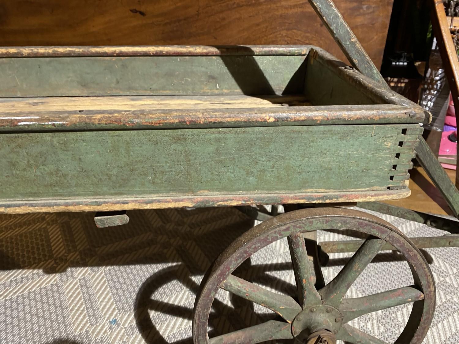 Rare 1800s Child's Wagon with original paint