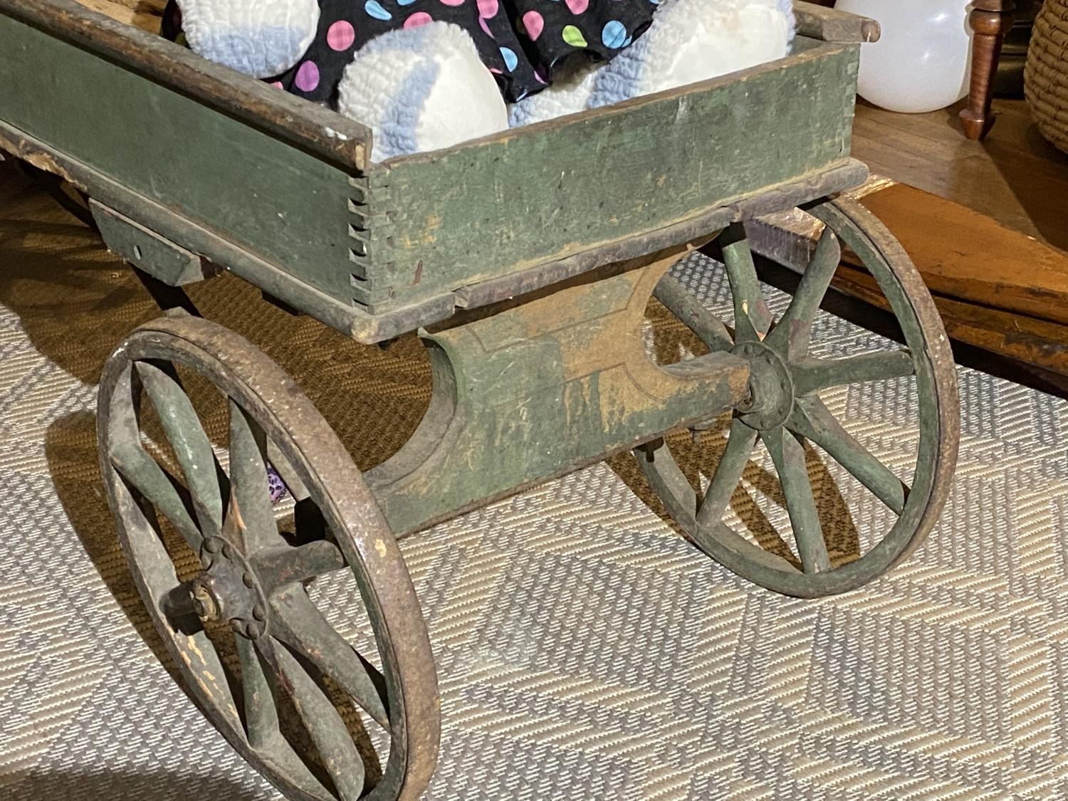 Rare 1800s Child's Wagon with original paint