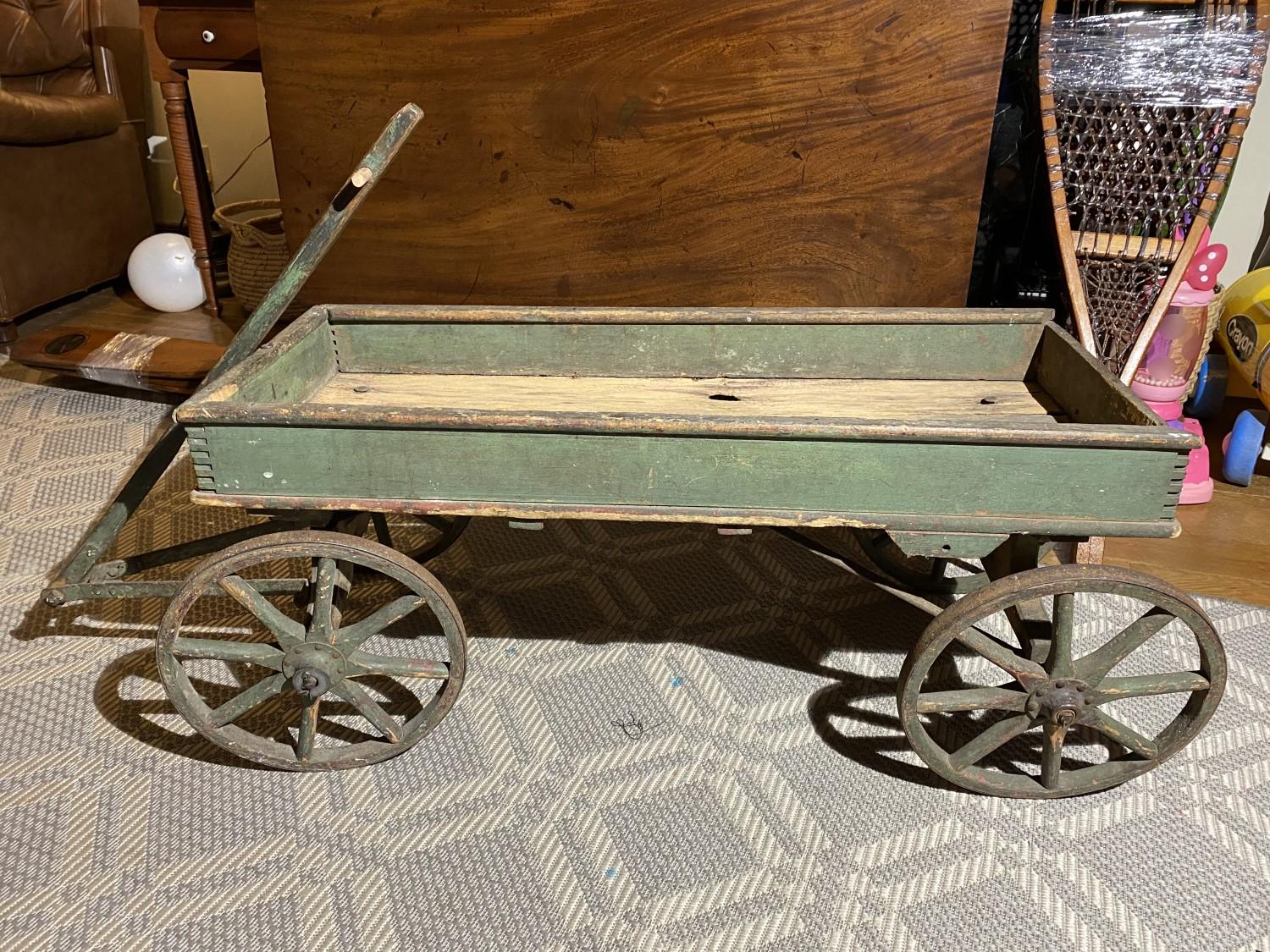 Rare 1800s Child's Wagon with original paint