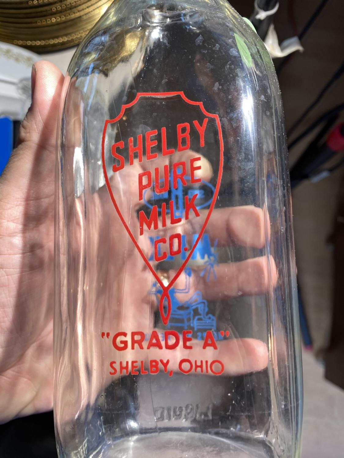 Vintage Shelby Ohio Milk Bottle