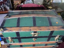 Larger sized antique humpback trunk