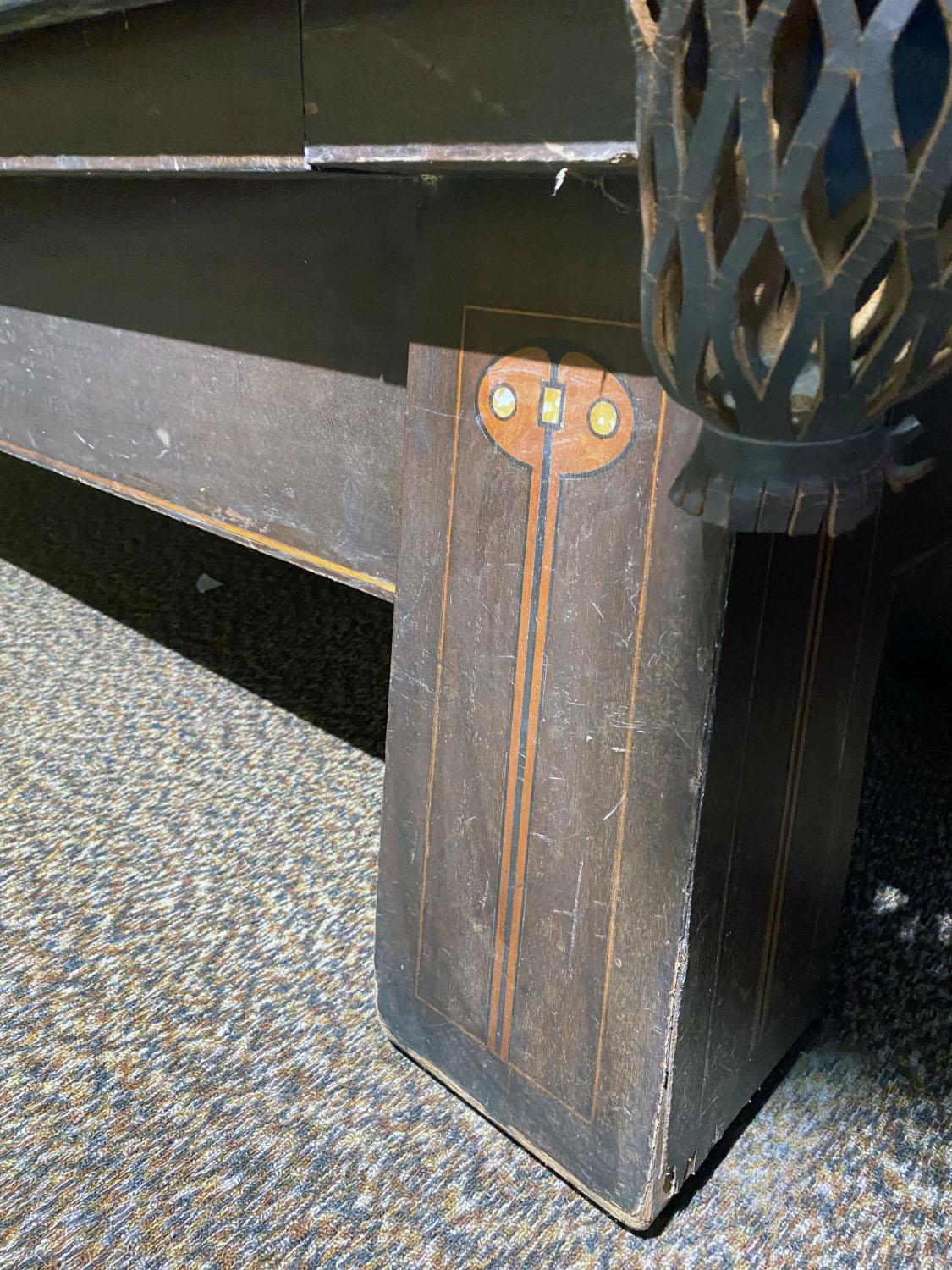 10' Inlaid Art Nouveau Brunswick Pool table