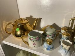 Shelf lot of assorted glass, ceramics - Wedgwood