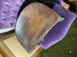 Purple Velvet Chair PLUS Ohio University Trustees Academy Stool