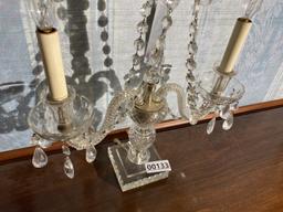 Vintage Czech glass Chandelier lamp