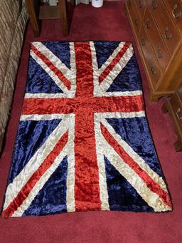 Very Rare Motoluxe Car Blanket in Union Jack pattern