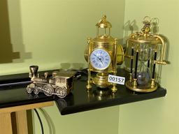 Group of Vintage Brass Repro scientific pieces, train