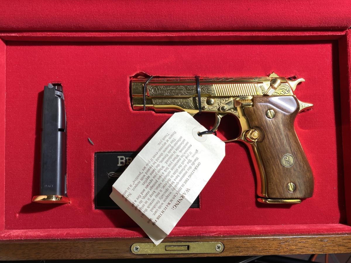 Browning Gold Classic BDA Gold plated pistol in case