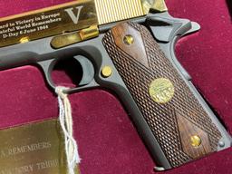Colt Model 1911 Pistol in Case - WWII Victory Tribute