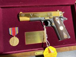 Colt Model 1911 Pistol in Case - WWII Victory Tribute