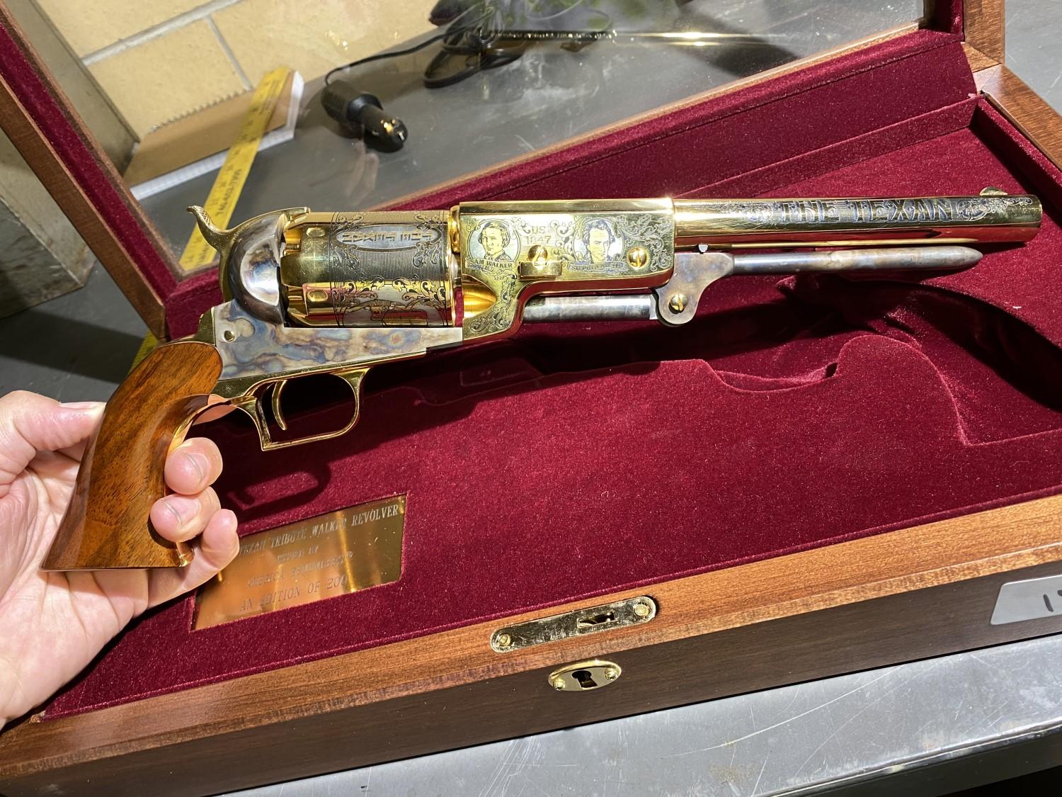 Texan Tribute Walker Revolver in Display case by Uberti
