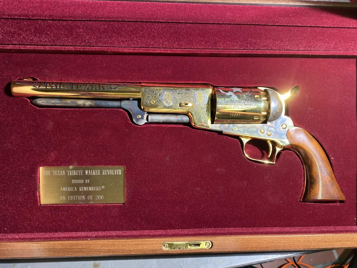 Texan Tribute Walker Revolver in Display case by Uberti