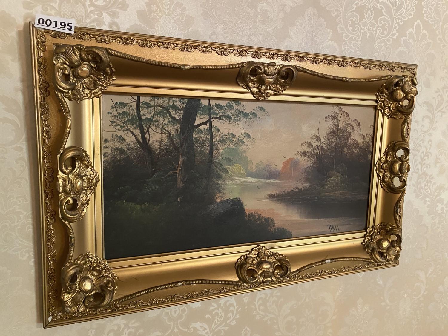 Pair of c. 1900 Paintings - river and coastal scenes