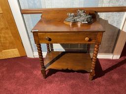 Antique One Drawer Stand with Unusual legs