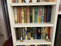 Vintage books on bookshelf lot