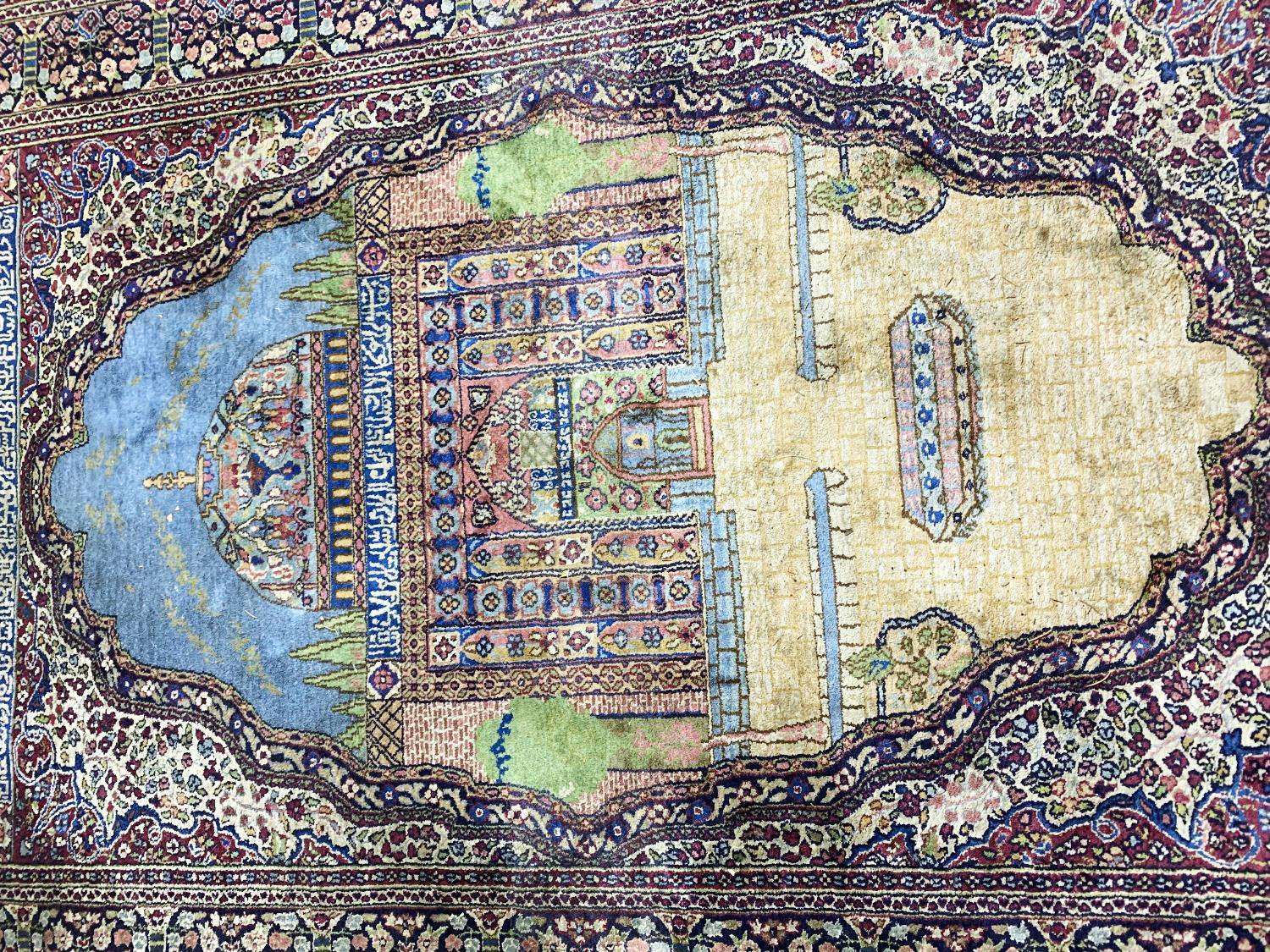 Fine Unusual Vintage Silk Persian Rug or Carpet