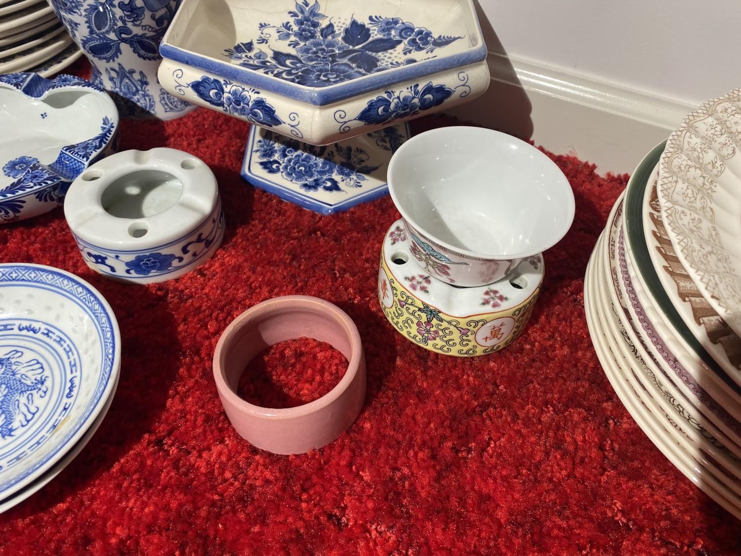 Group lot assorted China, blue and white, Confederate, Chinese