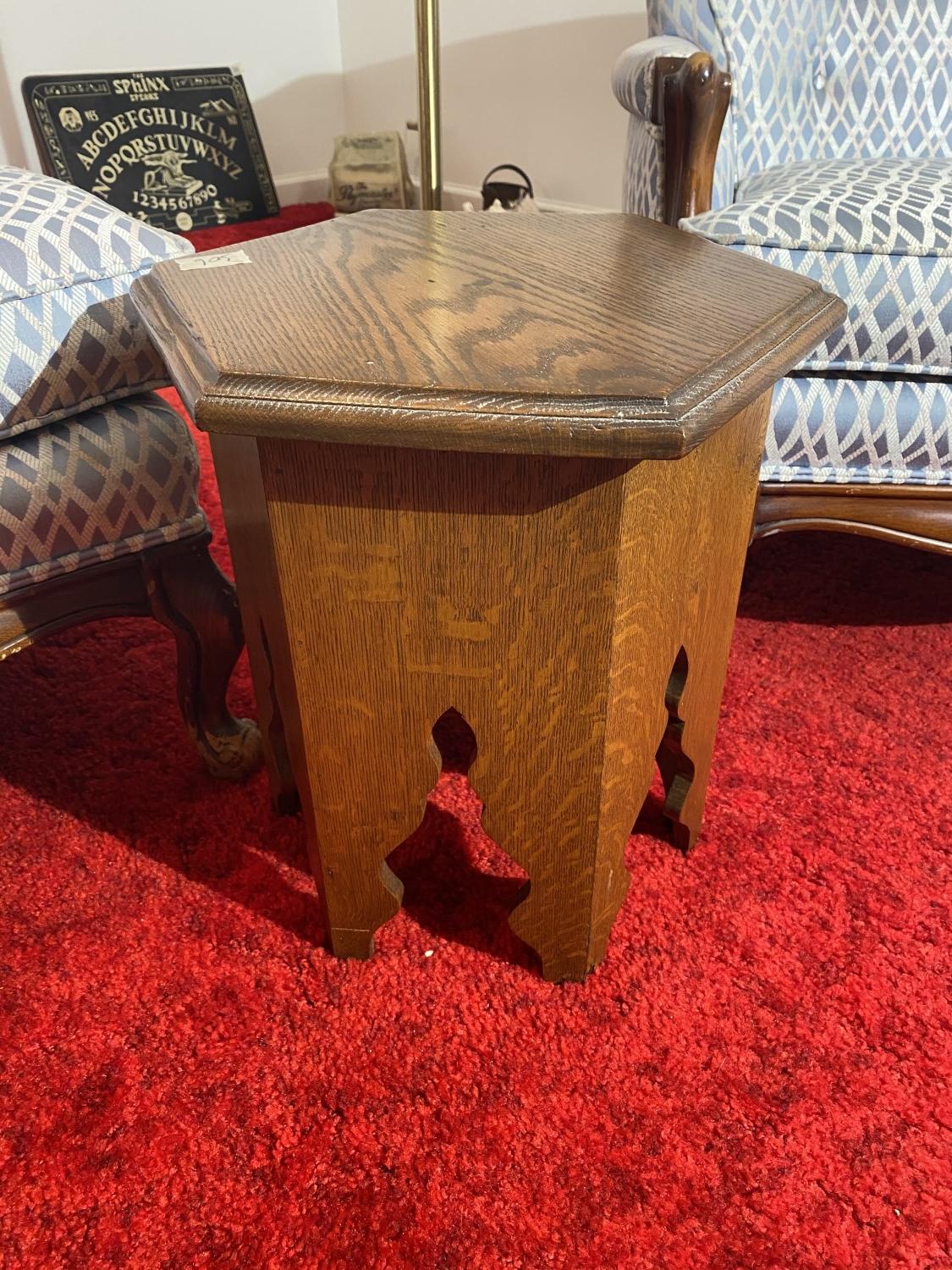 Antique Mission Oak Lamp Table or Stand