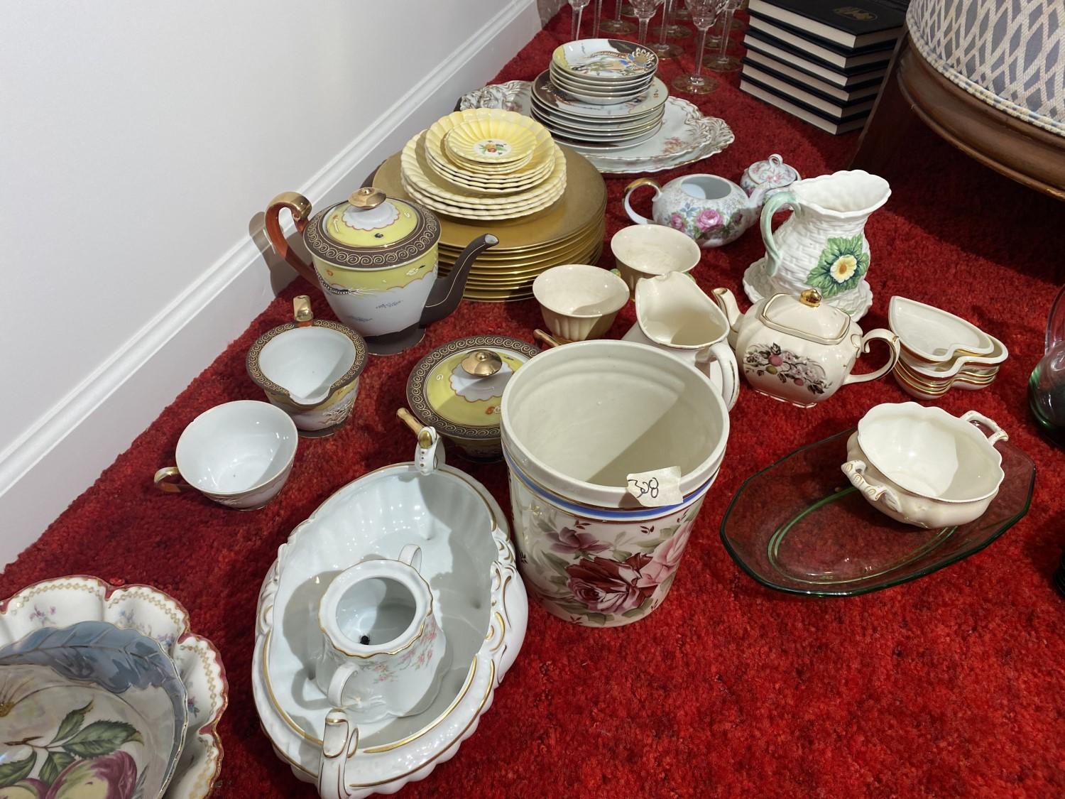 Group lot assorted china, glass and more