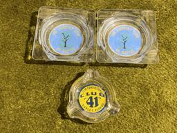 Group of Three Antique Naples Florida Ashtrays