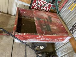 Vintage Metal Lawn Tractor Utility Trailer