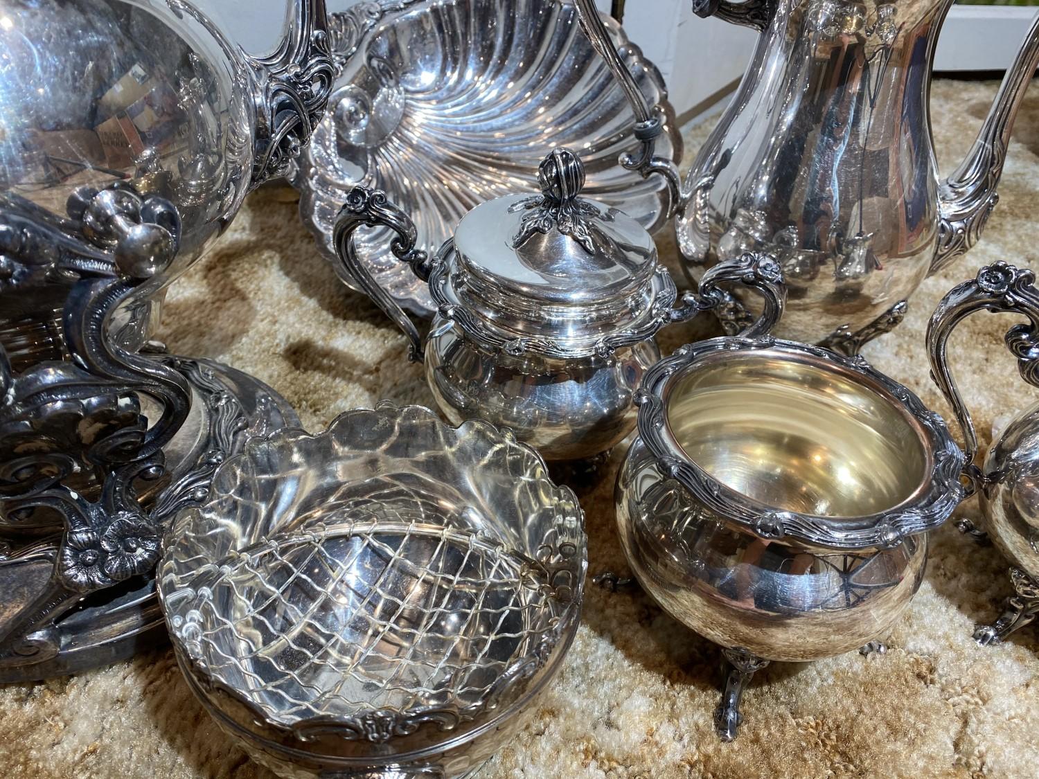 Large lot of better silver plated items