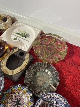 Huge Lot Old Vintage Ashtrays US and Abroad