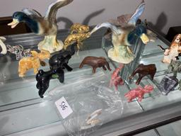 Group of Ceramic, Jade, Resin etc animals