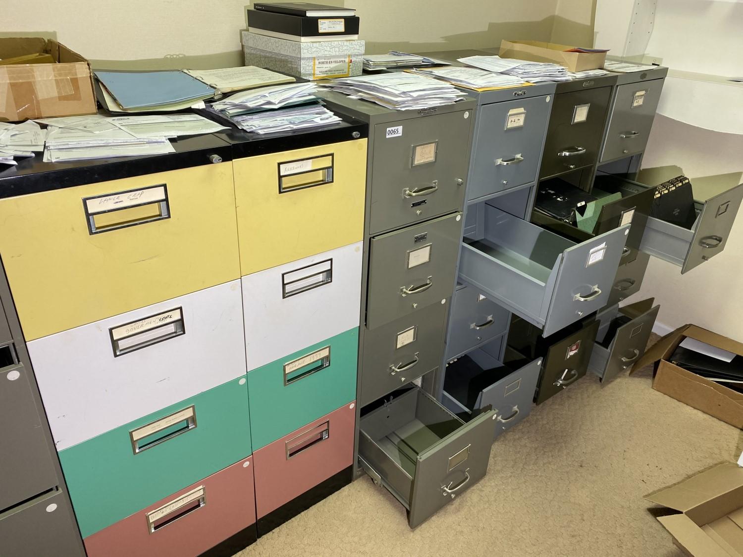 7 metal file cabinet PLUS metal shelf