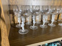 Shelf lot figural French Cocktail Glasses